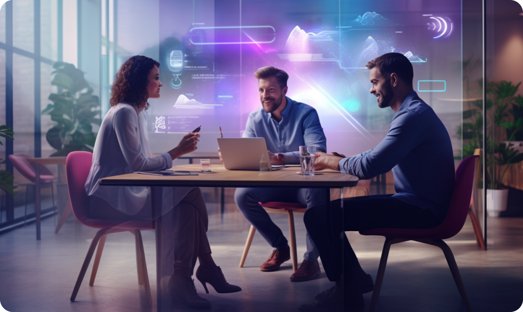 Деловое сотрудничество, партнеры за столом