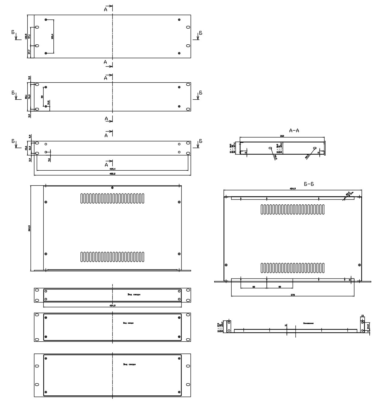 Корпуса 19 дюймов для электроники - типоразмеры 1U, 2U, 3U, 4U