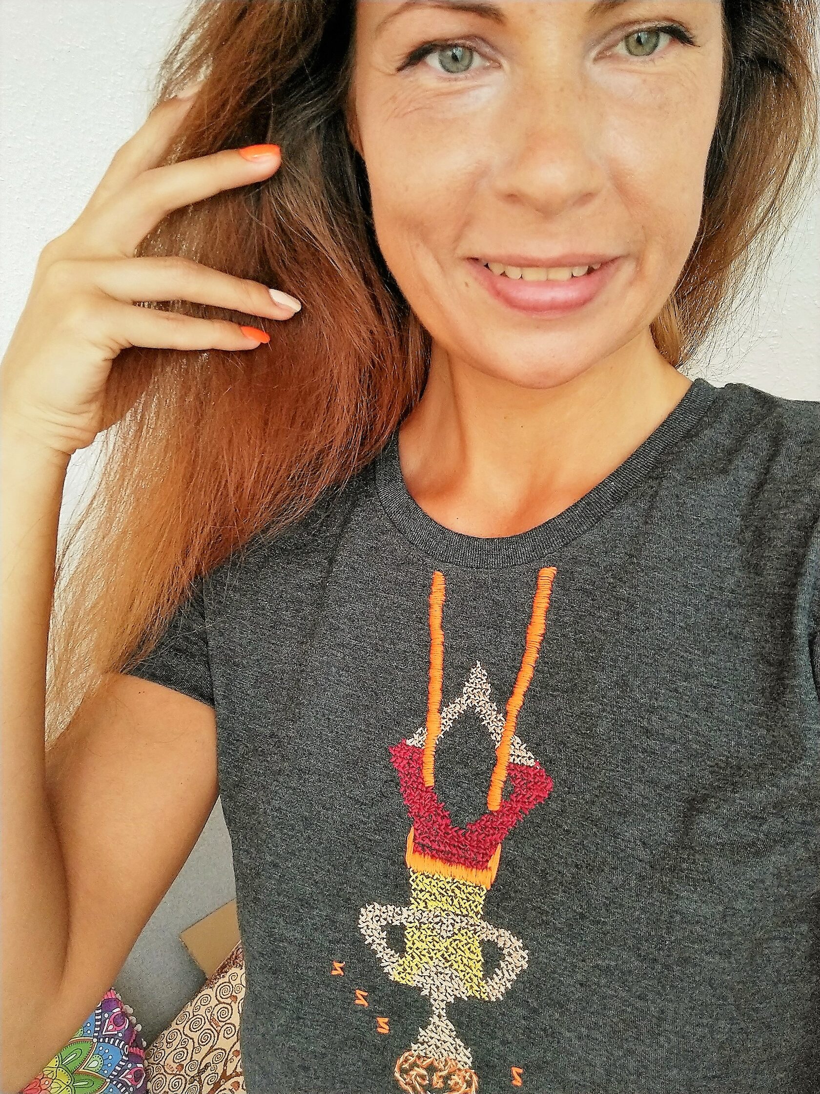 Yoga T-shirt Organic Vegan Eco Aerial Handcraft