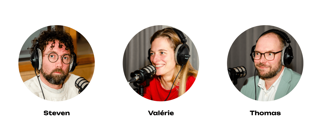 De Venoten van Marge Architecten: Steven, Valérie en Thomas