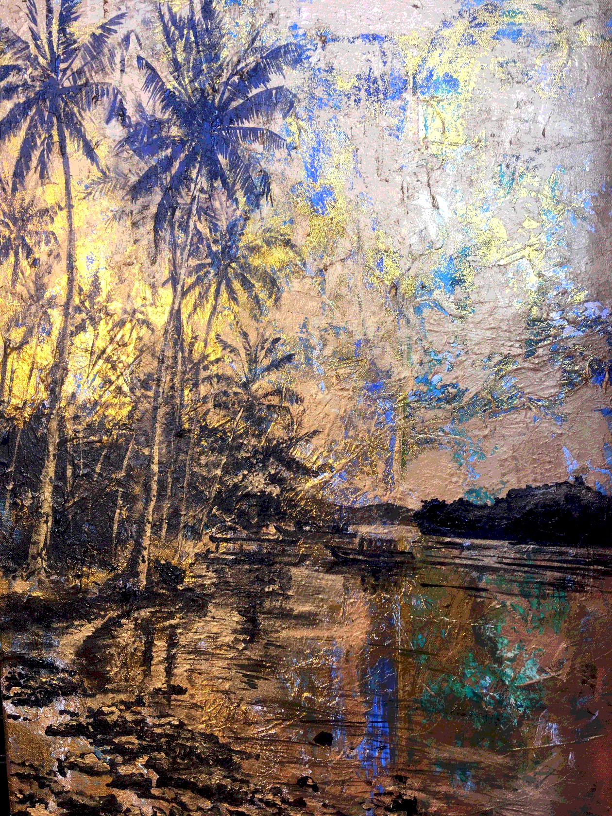Texture study, scraped layers