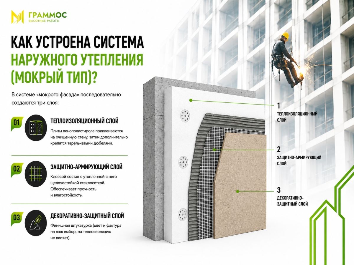 Утепление наружного фасада