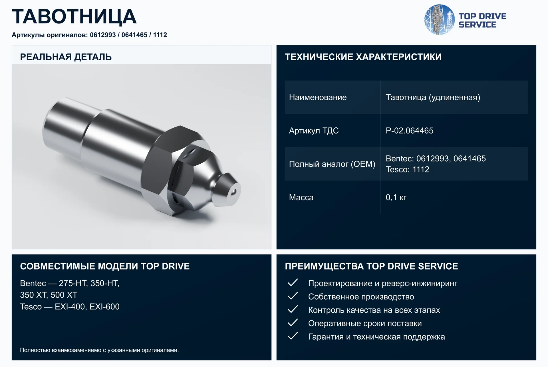 Тавотница (удлиненная) — OEM 0612993, 0641465, 1112