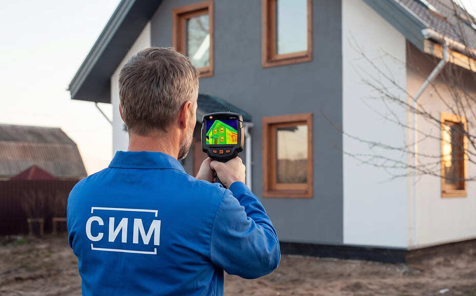 Монтаж мокрого фасада на частном доме