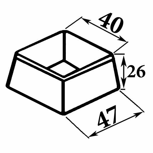 Квадратная наружная заглушка 40x40 мм. - М-Пласт