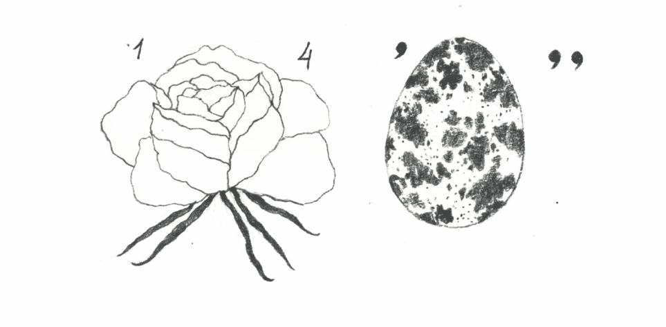 nft egg rose hand draw