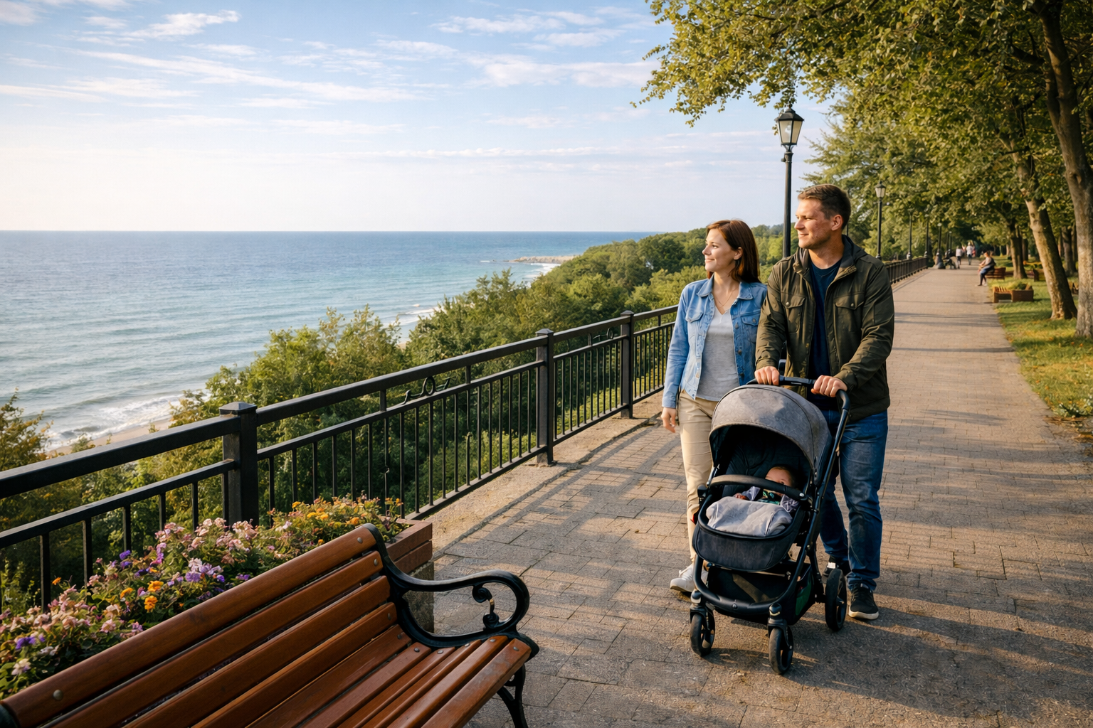Променад у моря для прогулки с детьми