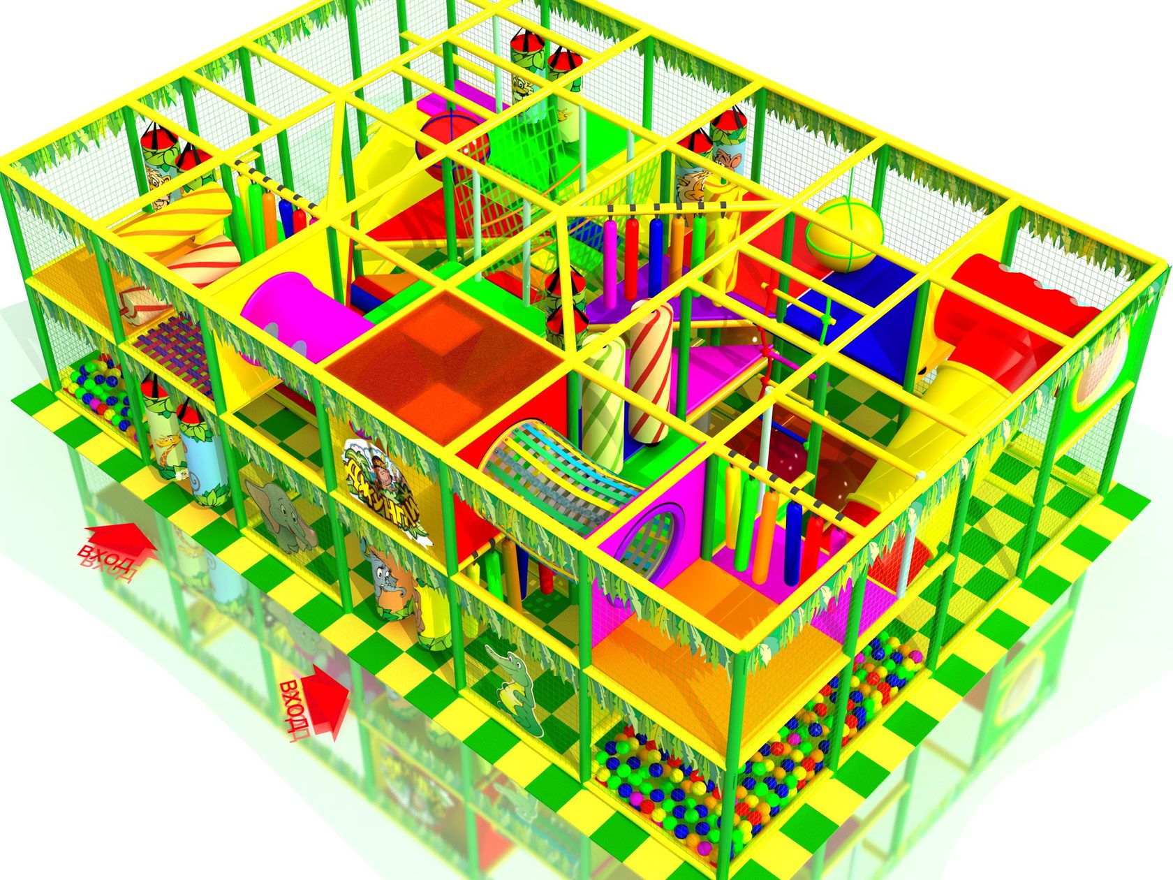 Детская игровая комната лабиринт фото внутри