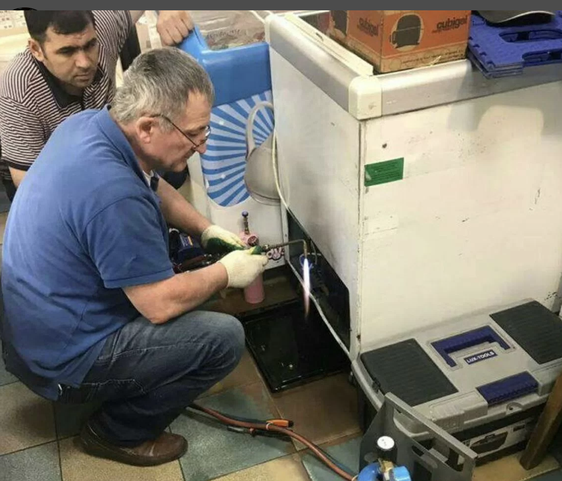 Замена компрессора холодильника
