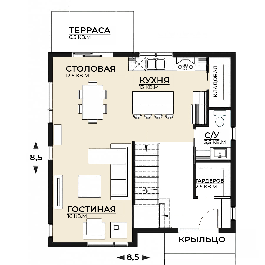 Планировка первого этажа