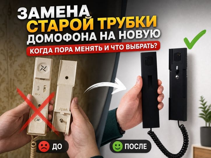 Замена старой трубки домофона на новую: когда пора менять аудиотрубку и какую модель выбрать