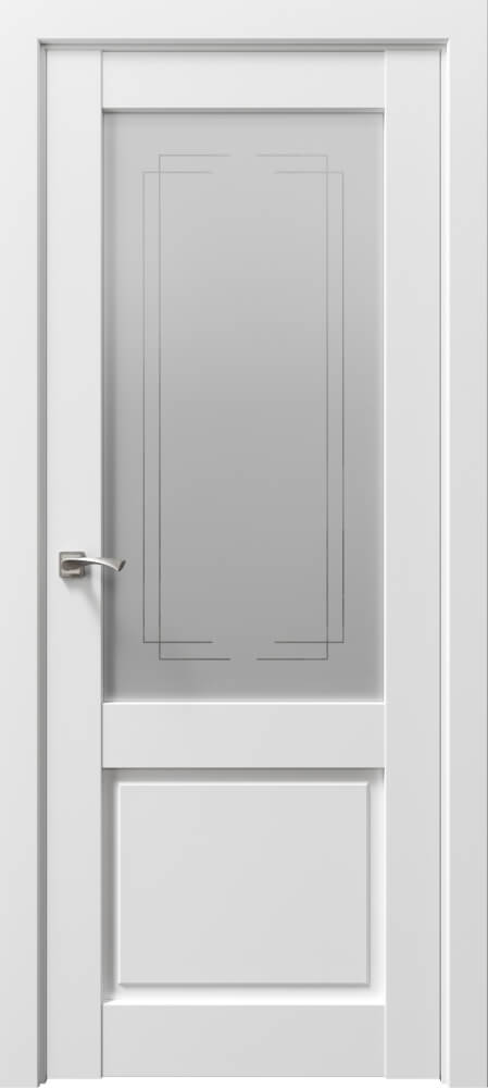 Дверь межкомнатная Tamburat 4104 остекленная с металлической кромкой Остекленная стекло зеркало серое цвет Манхэттен