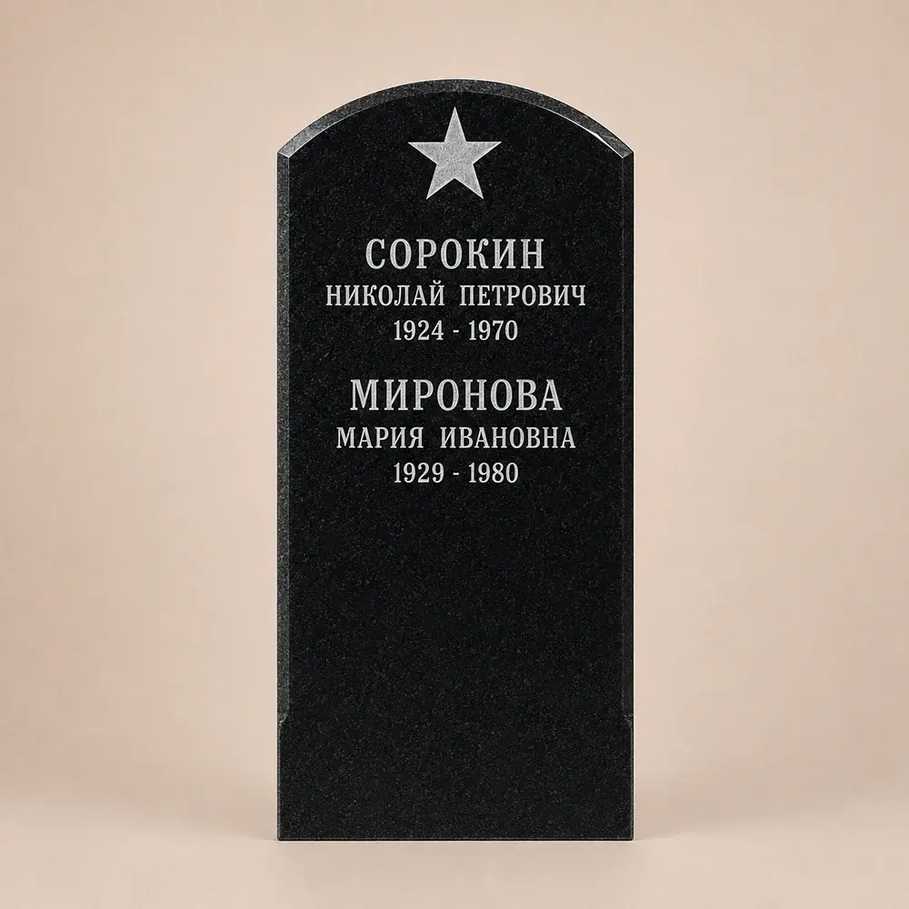 Оформление памятника 80×40 см — работа мастерской № 209