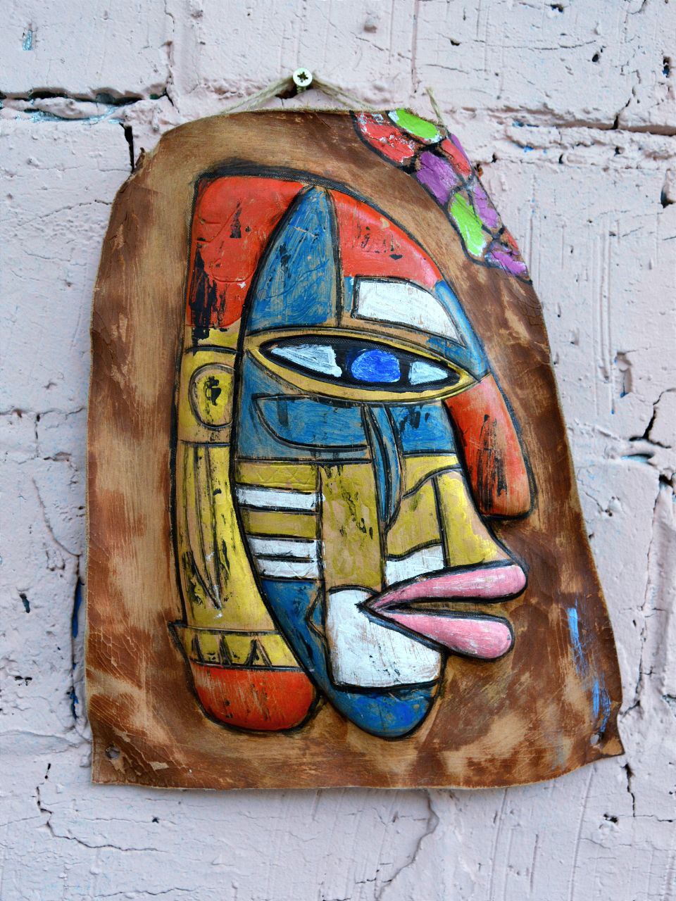 Скульптура настенная из фактурной кожи А.МузылевЪ &quot;Авангард Дзен Гранжа 3&quot;