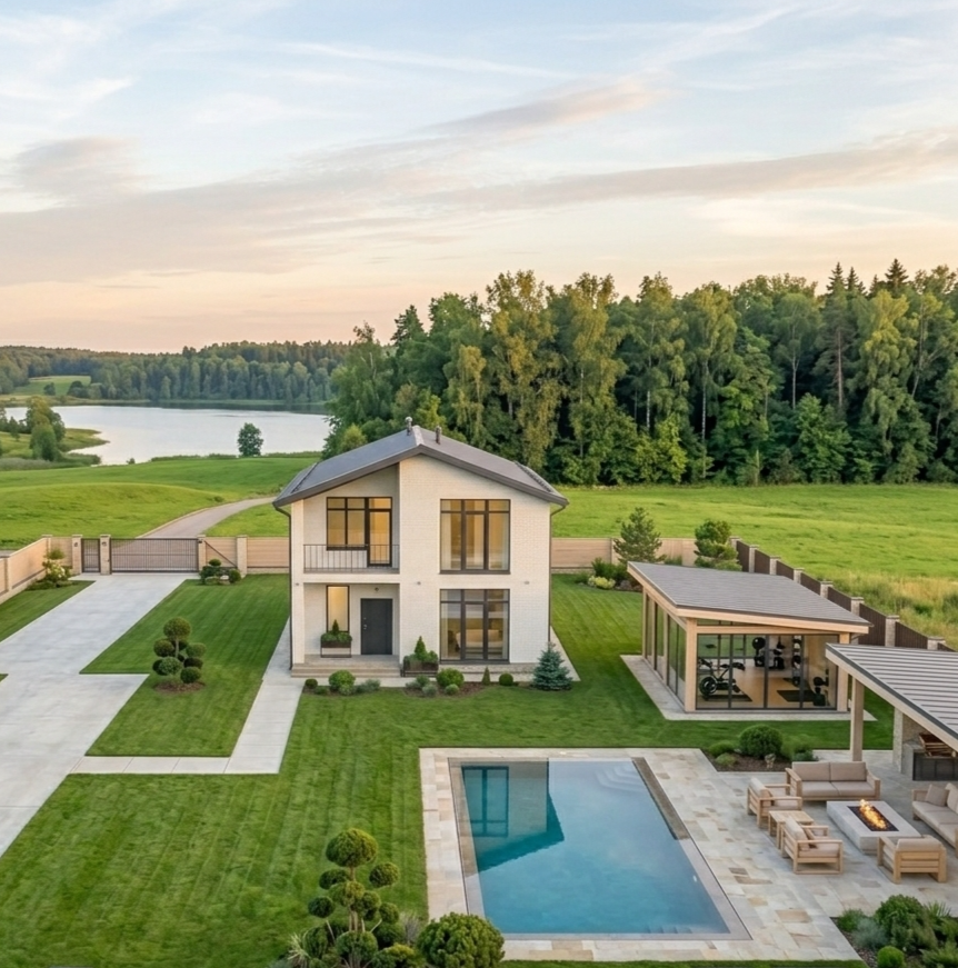 Современный загородный дом