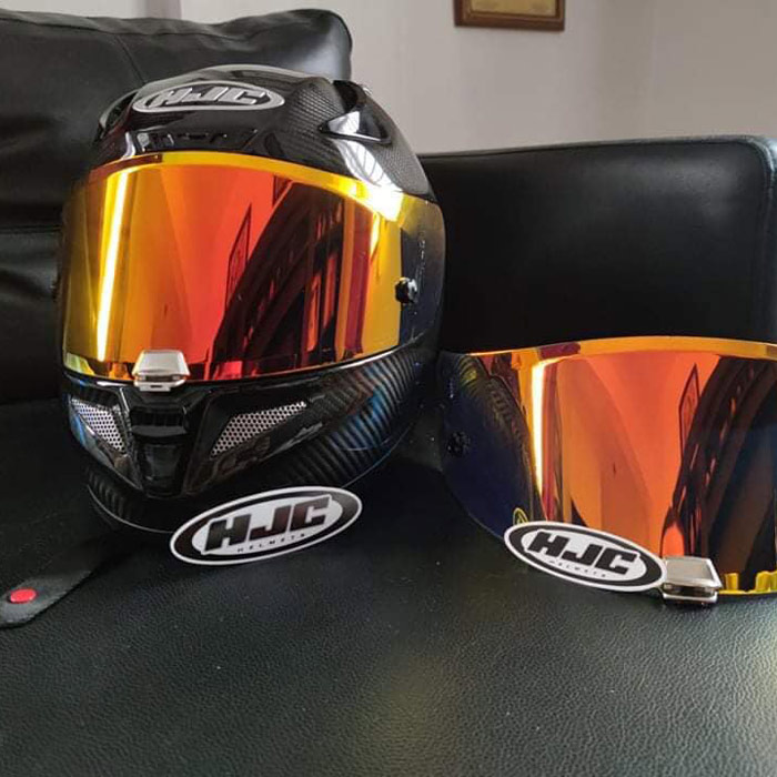 Зеркальный красный визор HJC HJ-26 для RPHA 11