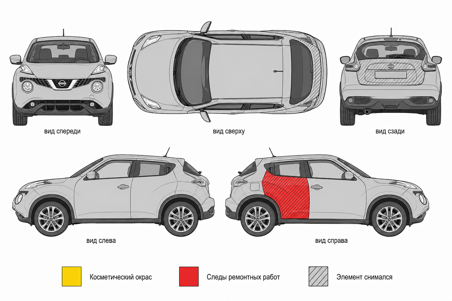 Карта ЛКП Nissan Juke