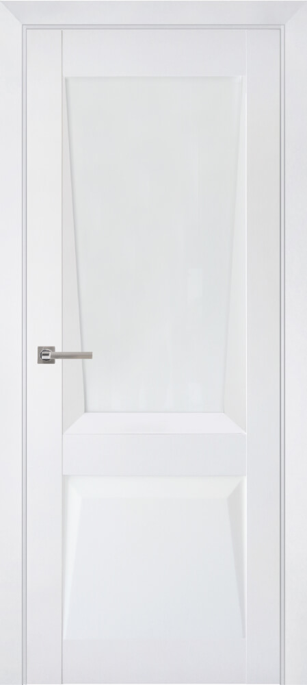 Дверь межкомнатная Perfecto 106 остекленная, стекло зеркало серое цвет Бархат Белый