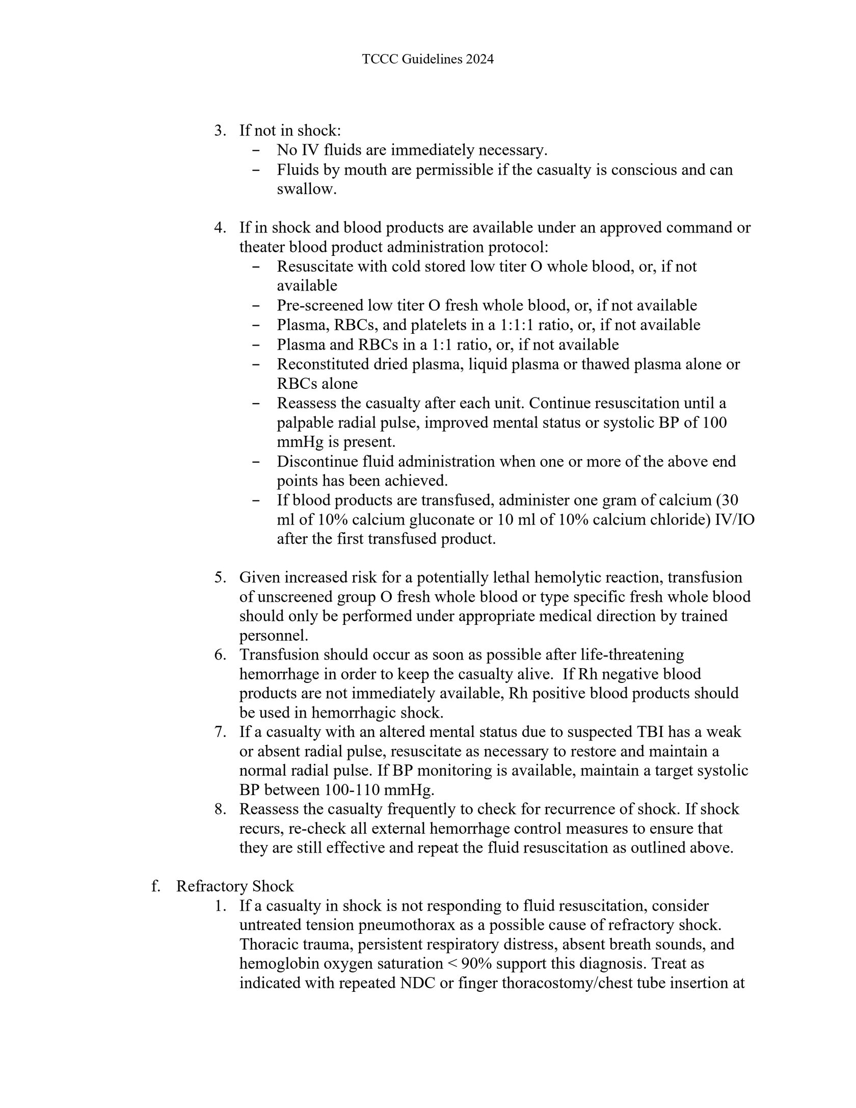 Протокол Tactical Combat Casualty Care (TCCC) Guidelines от 25 января 2024 г. полный текст на английском языке