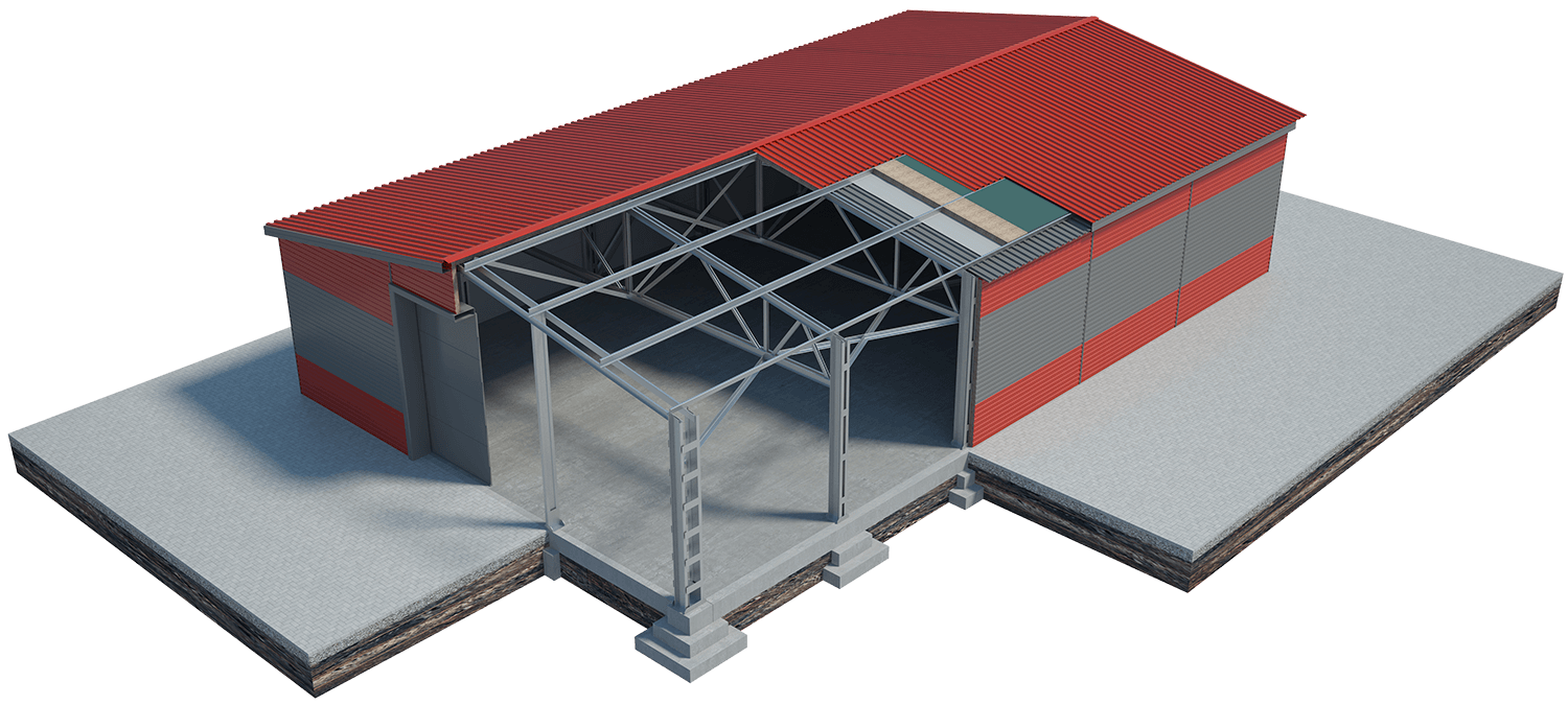 Готовые проекты складов из металлоконструкций
