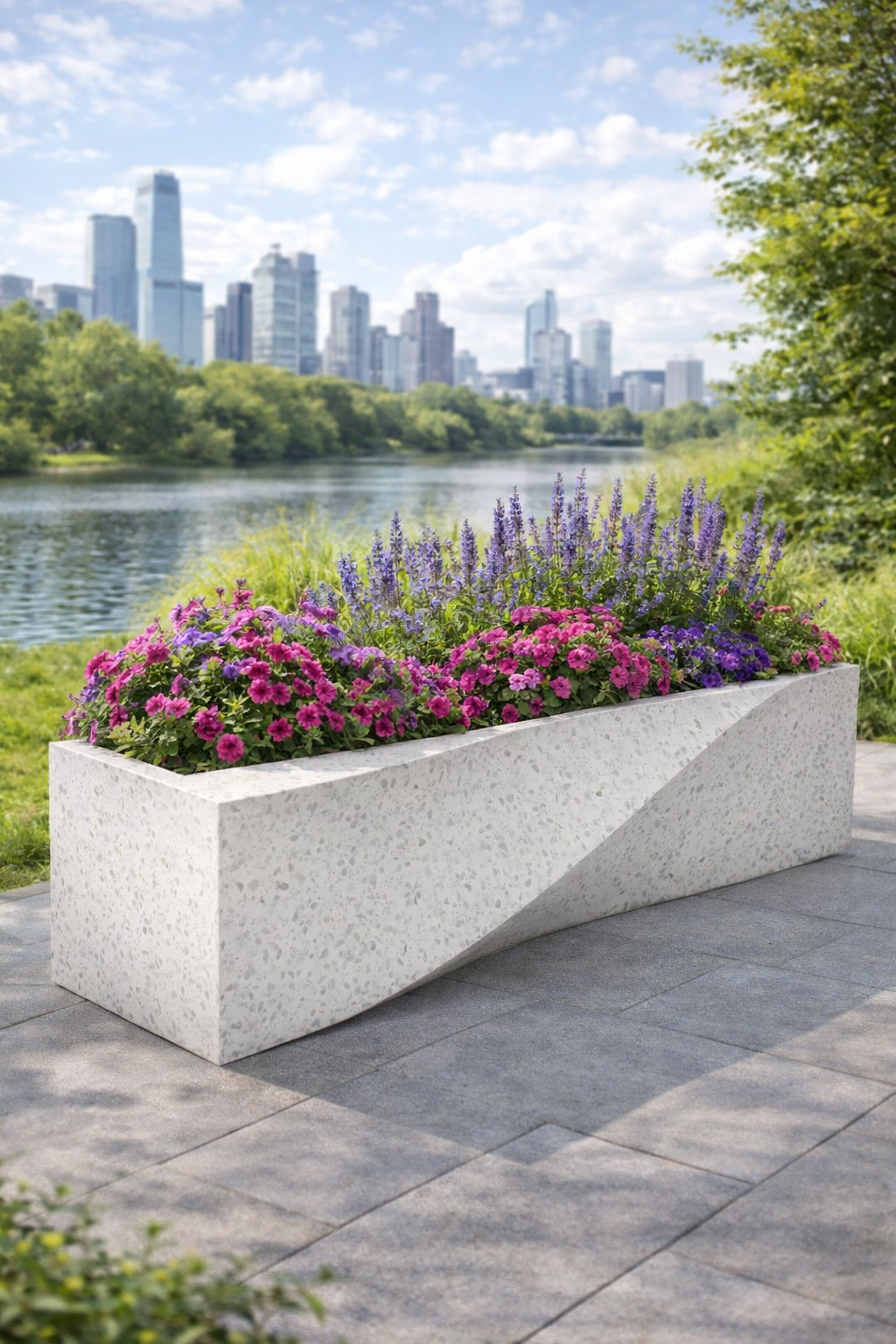 Вазон PLANTER из композитного мрамора: