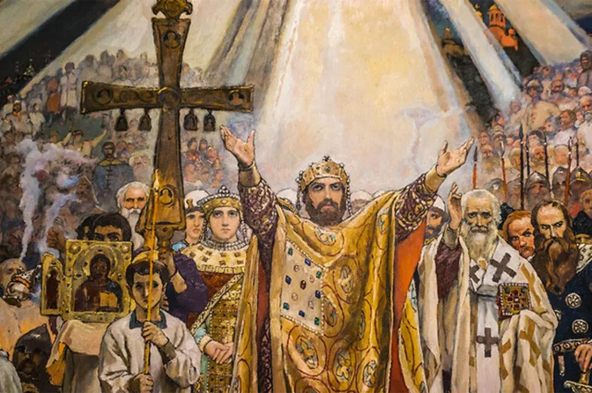Виктор Васнецов Крещение Руси 1890 высокое разрешение