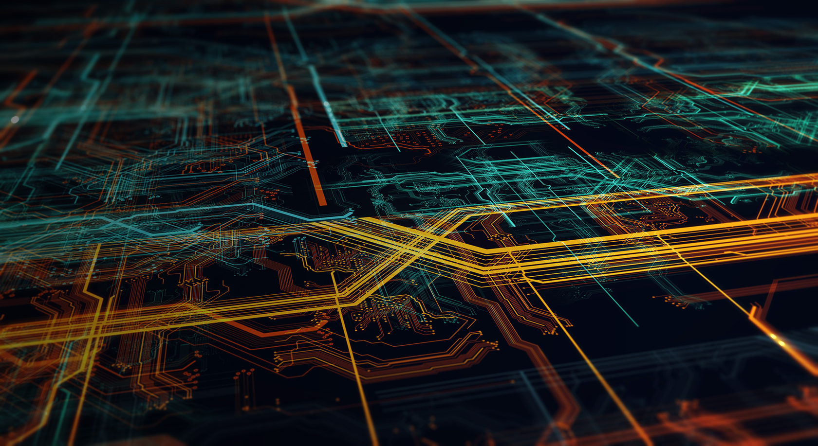 Technical field. Печатная плата абстракция. technology field. data 3d.