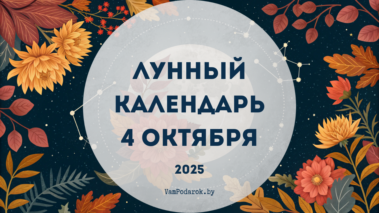 Лунный календарь на 4 октября 2025 года