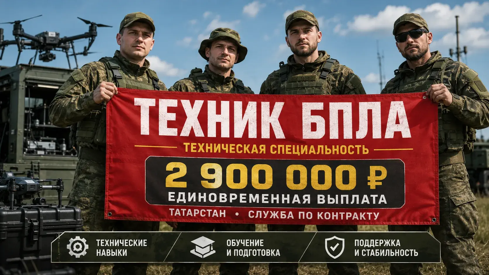 Баннер техника БПЛА по контракту