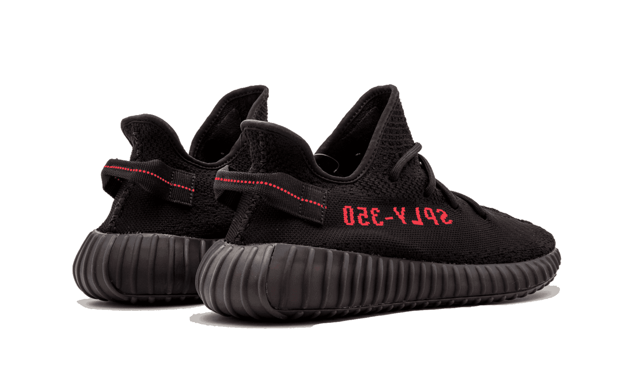 yeezy 350 boost black red