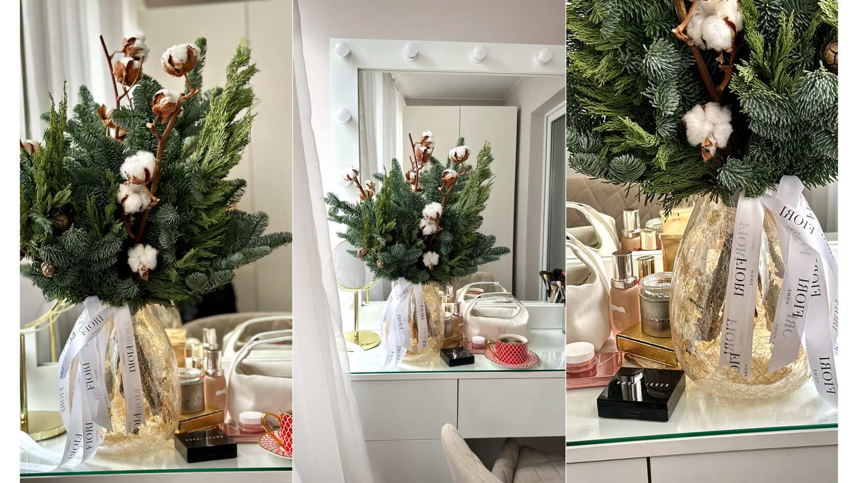 новогодняя композиция на стол