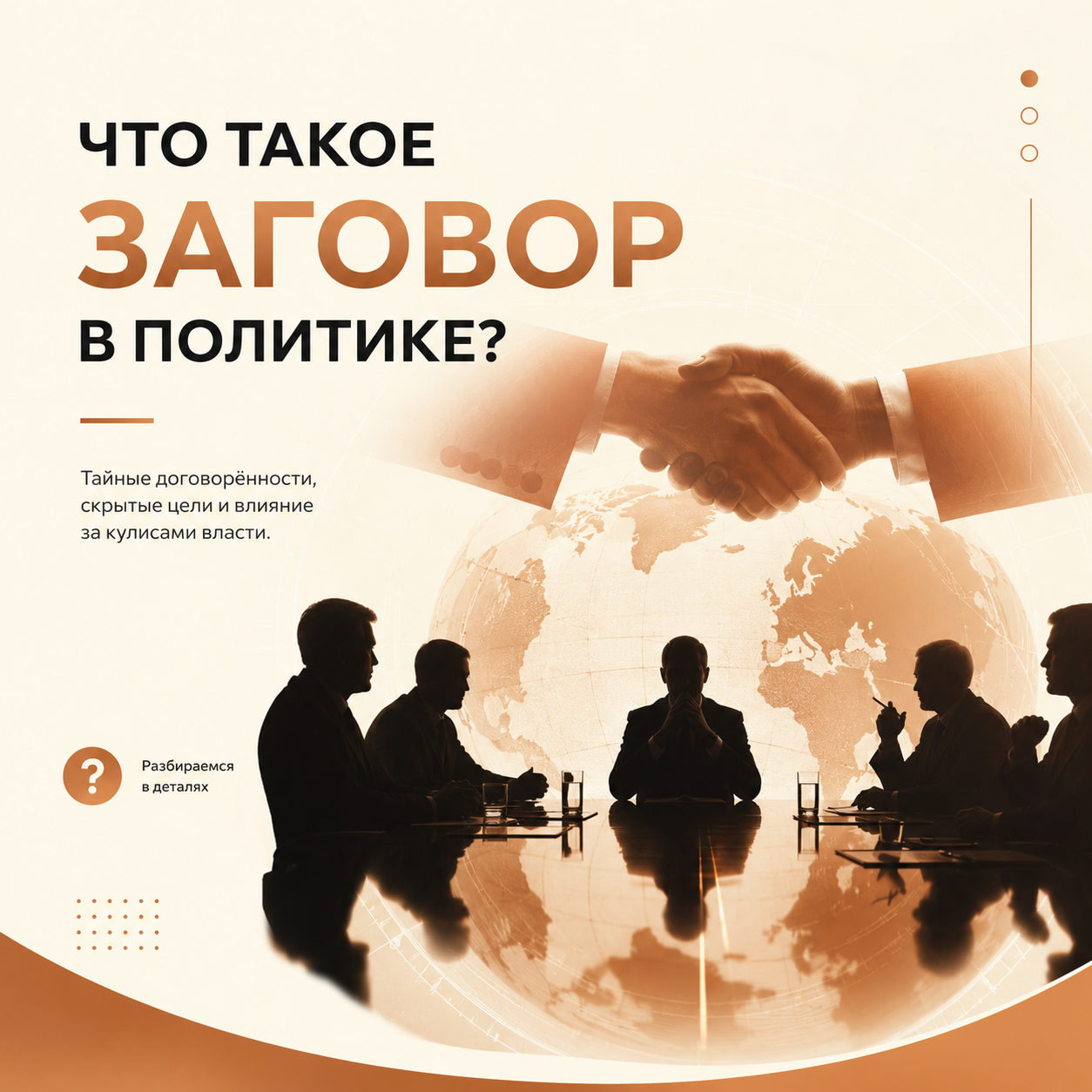 Заговор: определение признаки и политические последстви