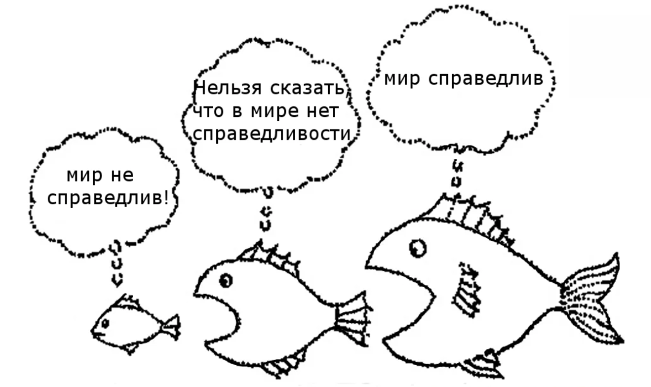 Справедливо сказать. Справедливый мир. Мир несправедлив. Мир справедлив рыбы. Мир несправедлив картинки.