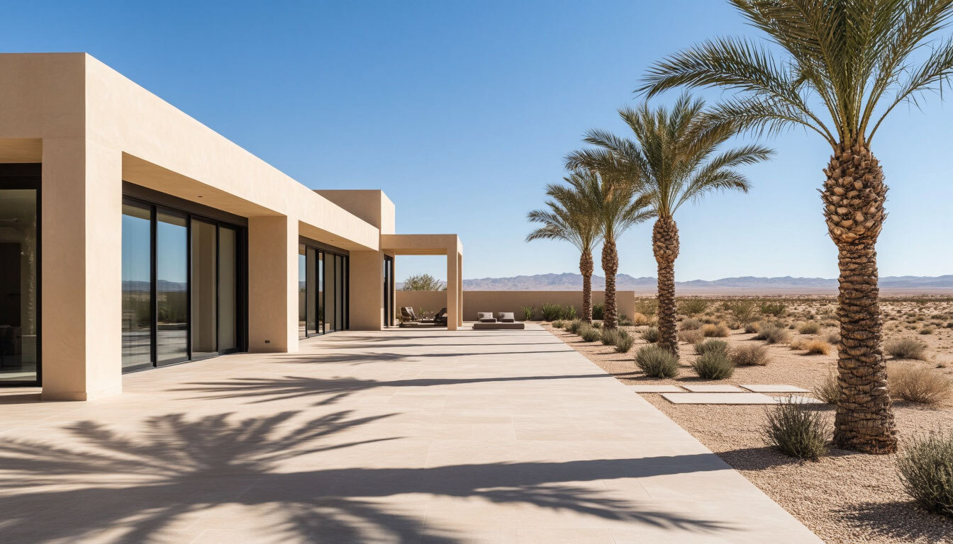 terrace with resin bound paving