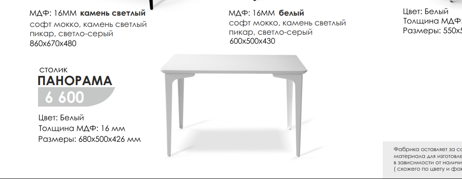 Столик Панорама