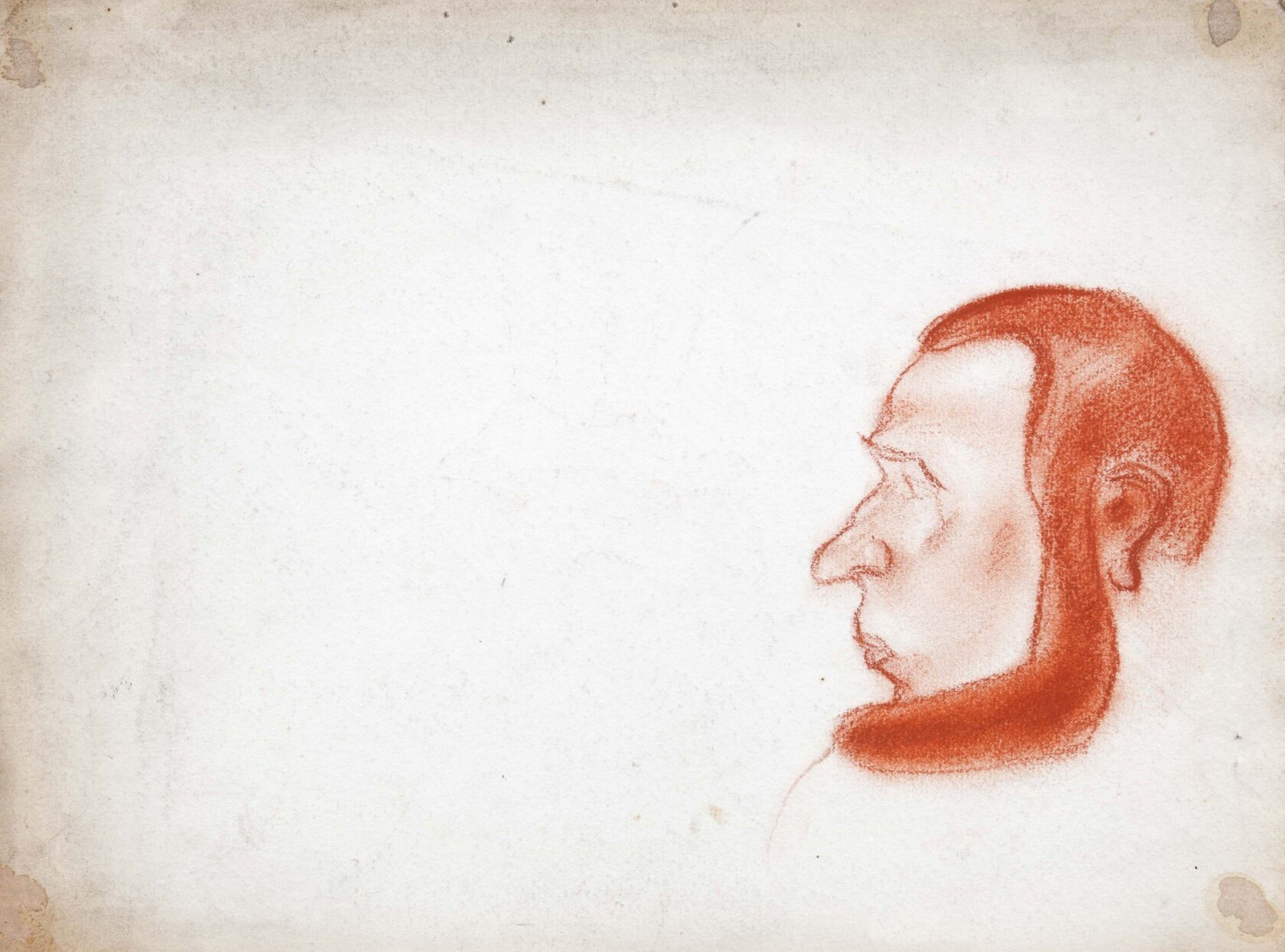 Профиль мужчины со шкиперской бородой. 1920 