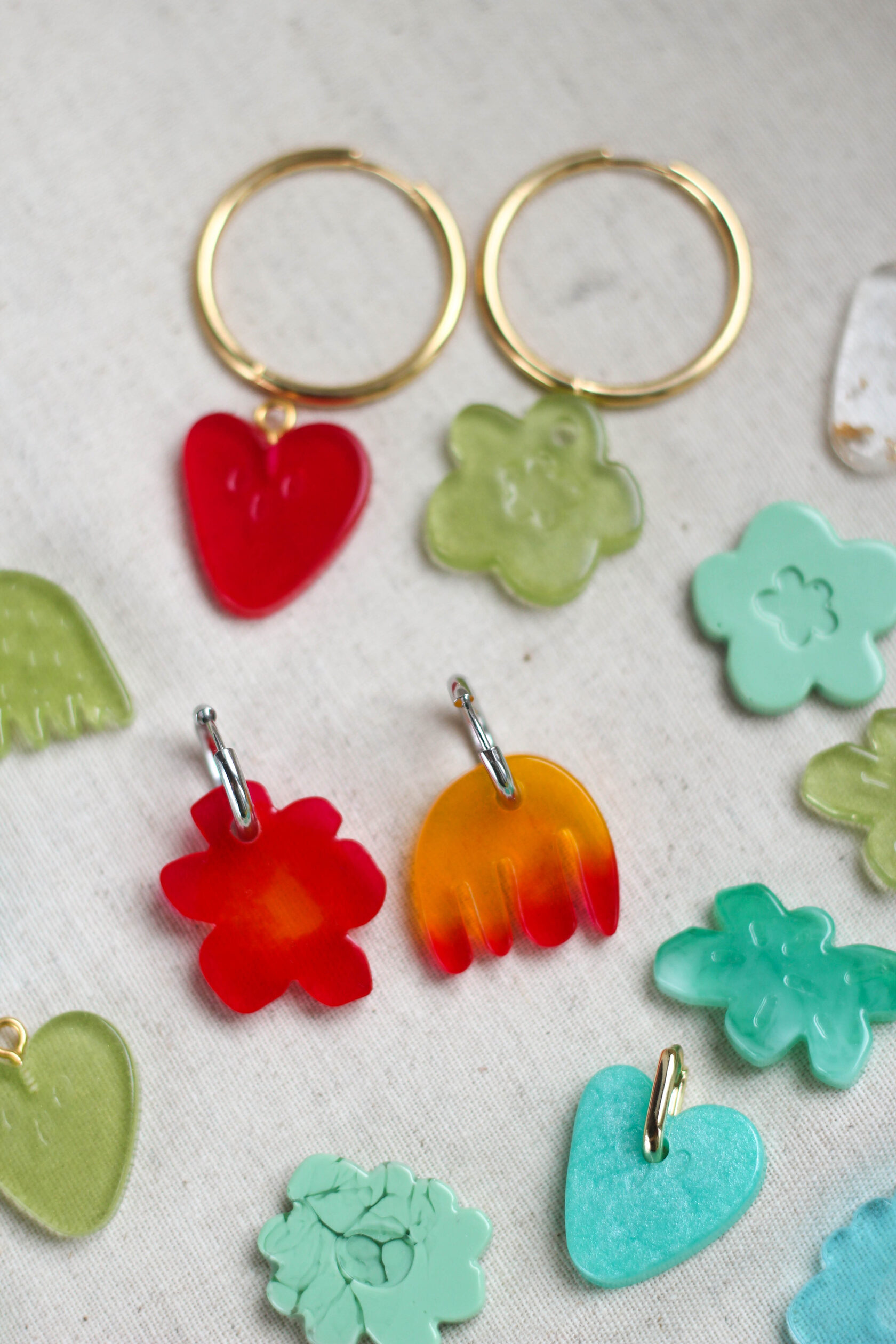 Серьги из эпоксидной смолы