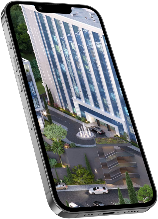 Апартаменты в Сочи, Апарт-комплекс Сочи, комплекс Космос Курортный в Сочи, Купить апартаменты Сочи, Вид на горы и море, Комплекс с шикарными видами, Мокап телефона