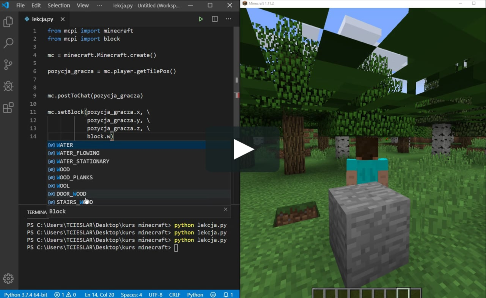 Программирование python minecraft. Питон майнкрафт. Python в майнкрафт. Программирование майнкрафт на питоне. Код МАЙНКРАФТА на питоне.