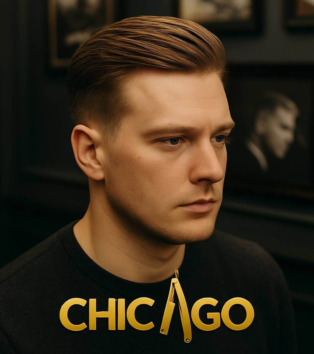 Стрижка Slick Back Classic — барбершоп CHICAGO, Екатеринбург