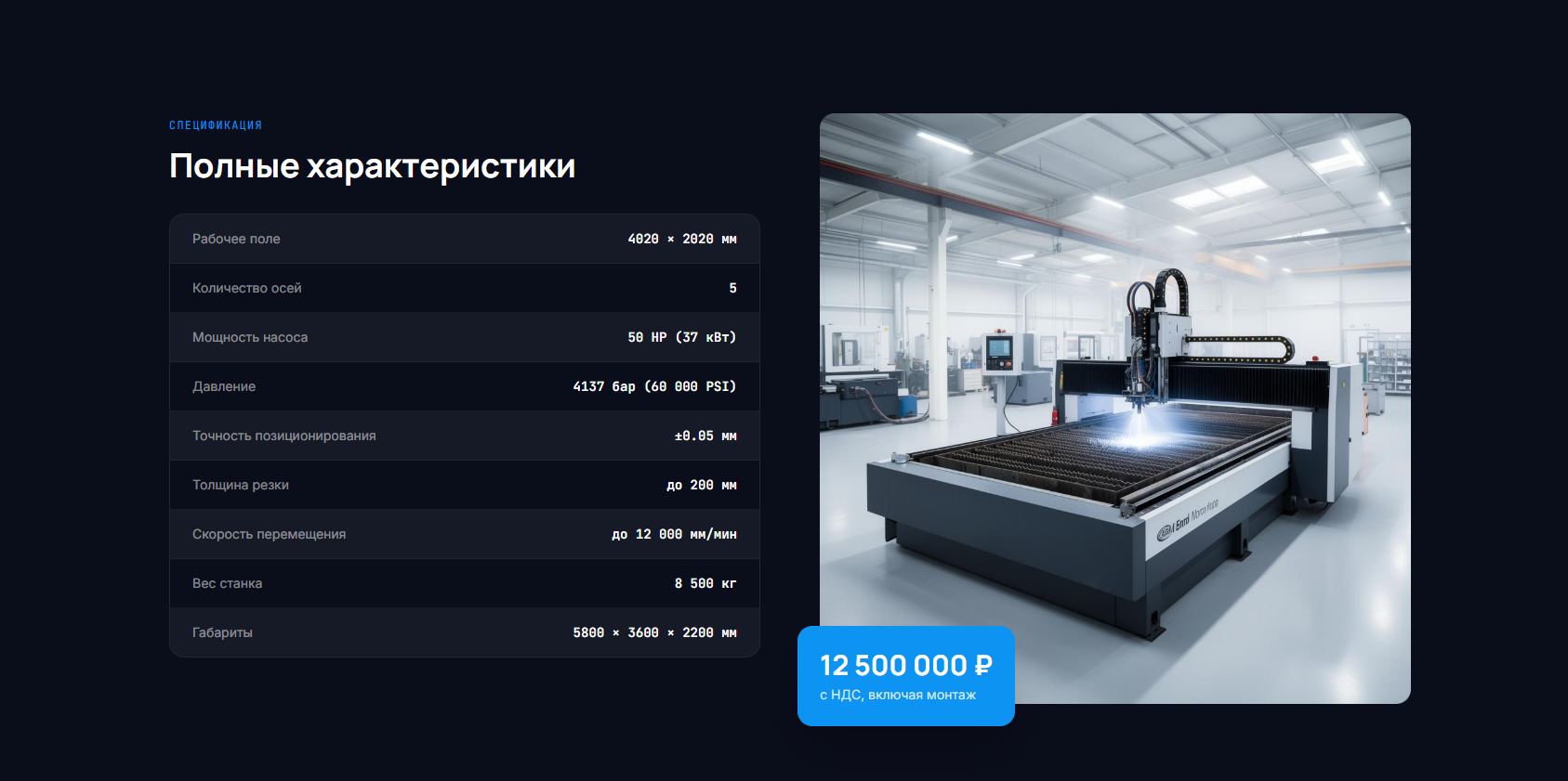 Характеристики