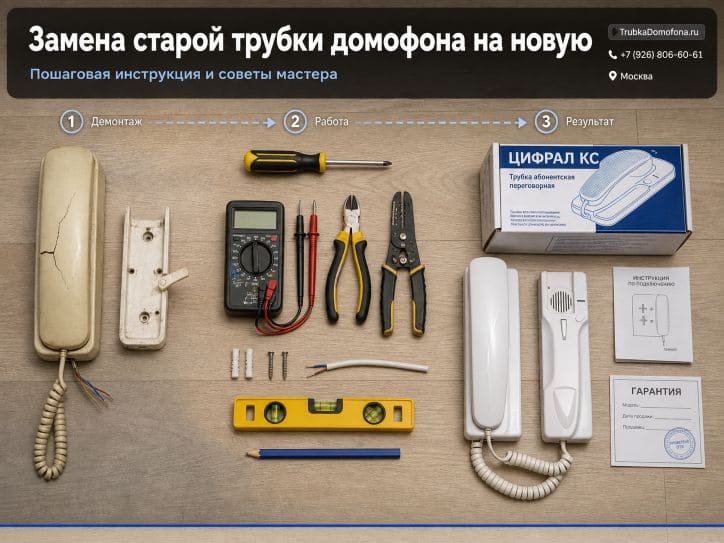 Замена старой трубки домофона на новую — пошаговая инструкция и советы мастера