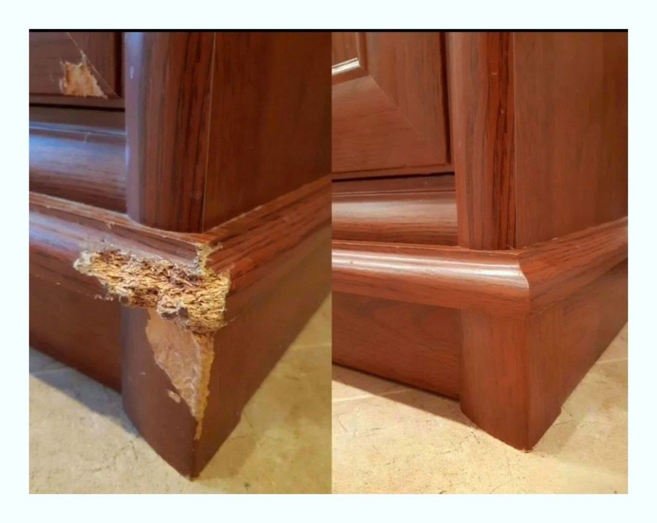 Восстановление деревянного плинтуса