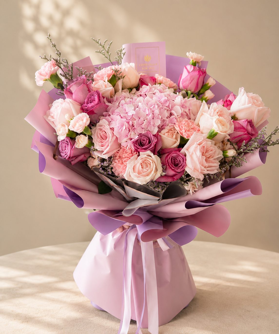 Pink rose bouquet for Mother’s Day flower delivery in Morocco