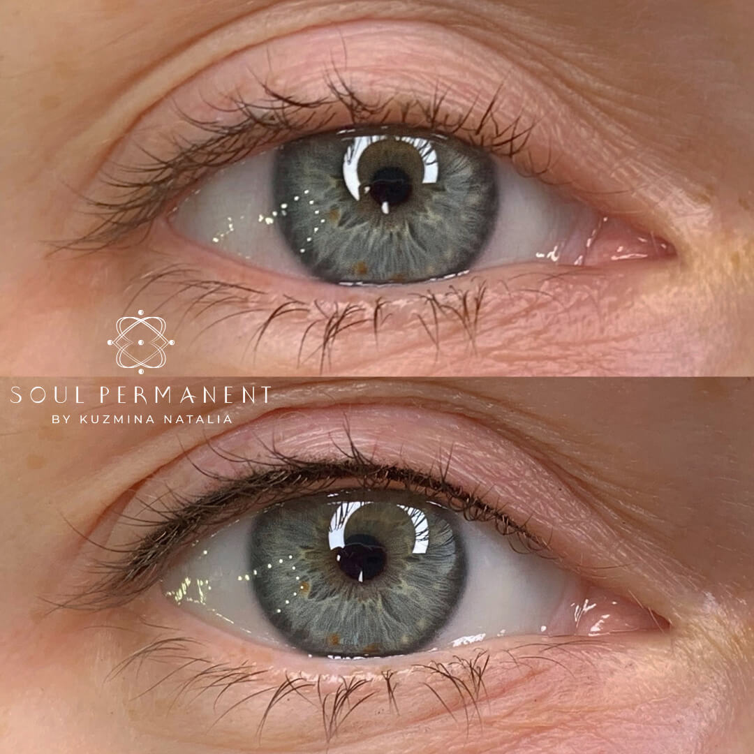 зажившая межресничка после перманентного макияжа