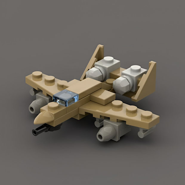 LEGO мини самоделка: Самолёт A10