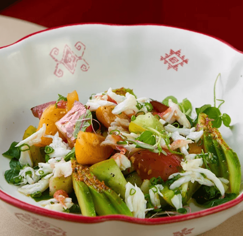 the best king crab salad in canggu